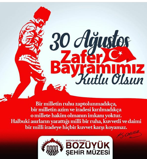 30 AĞUSTOS ZAFER BAYRAMIMIZ KUTLU OLSUN